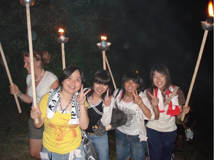 活動之夜,學生們的合影